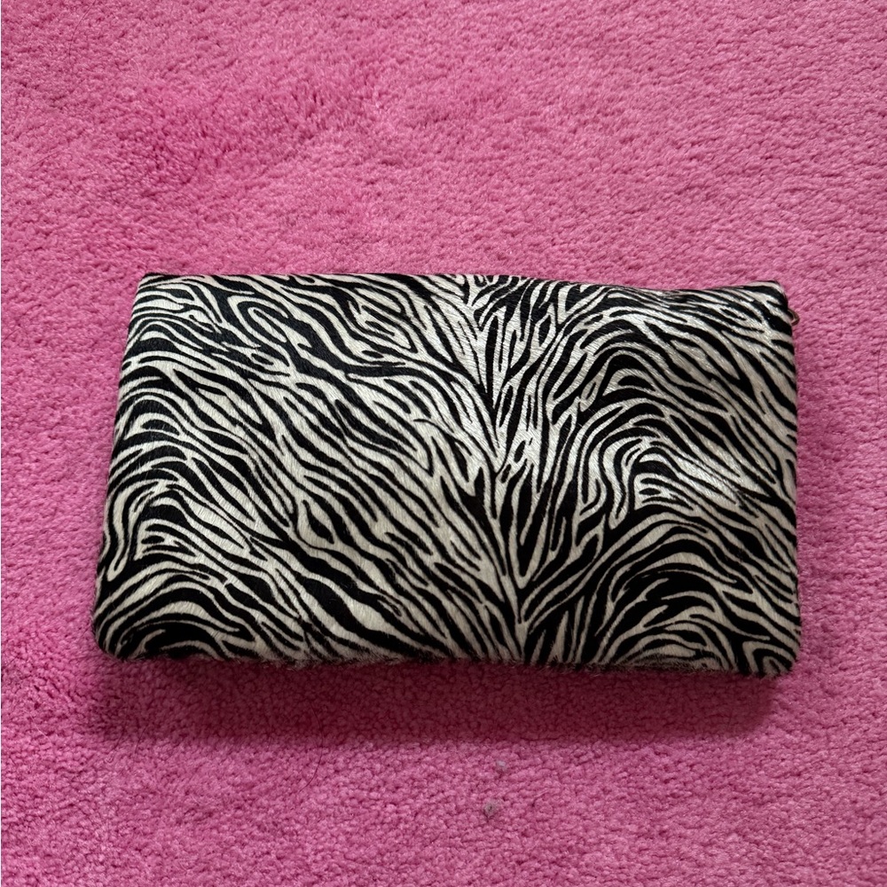 Ann Taylor Zebra Print Clutch